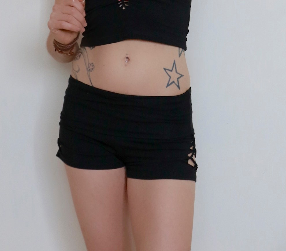 Braided Shorts, Yoga, Festival, Dance, Hot Yoga, Gypsy __etsy:1026836459