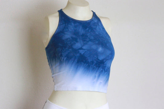 Crop Top Hand dyed Indigo __etsy:1198711090