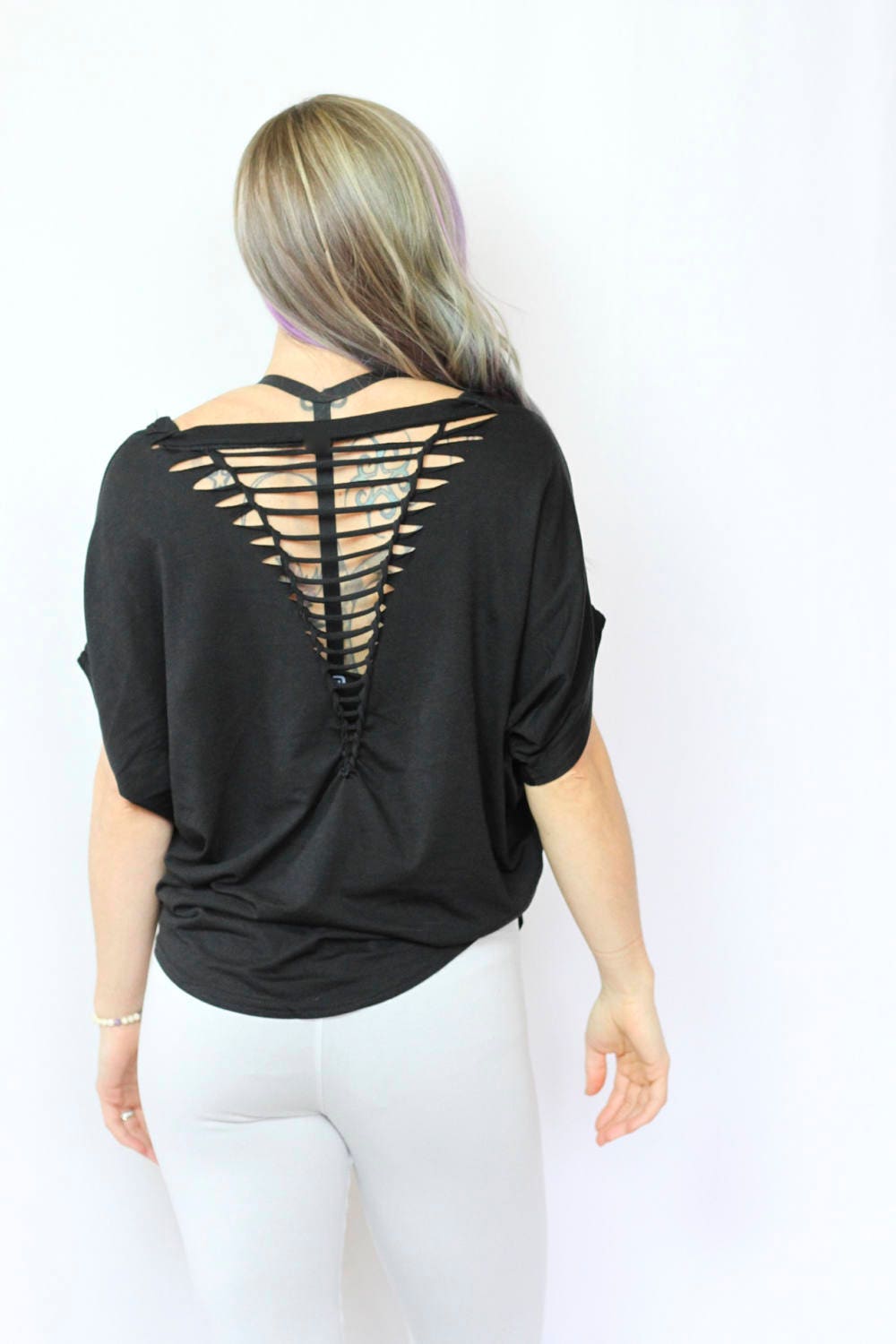 Braided Poncho Shirt Organic Bamboo Relaxed fit __etsy:1211884065