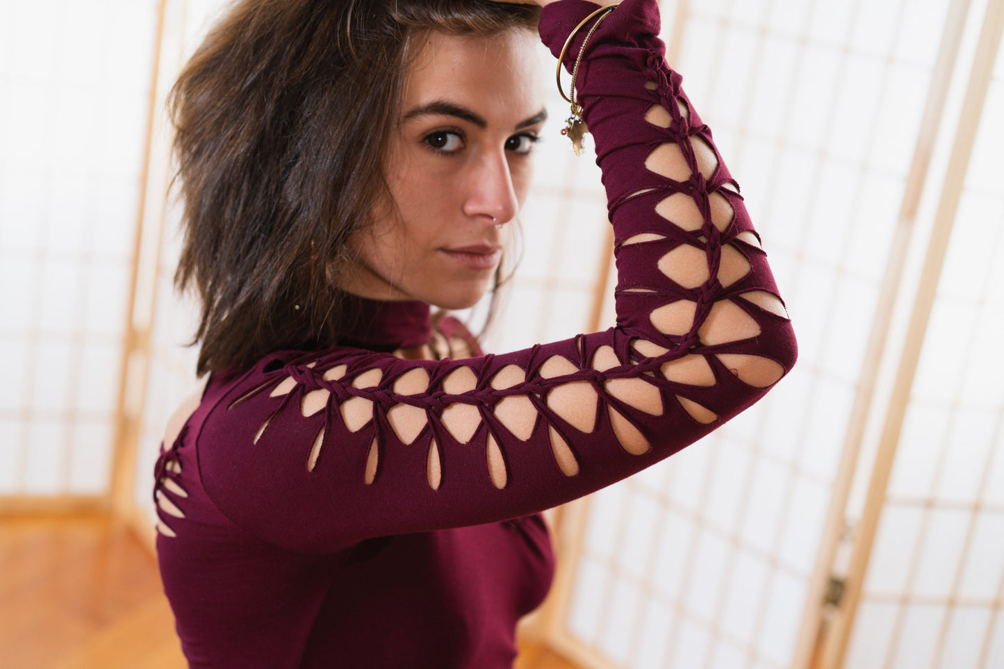 Braided Long Sleeved Shirt, Festival, Yoga