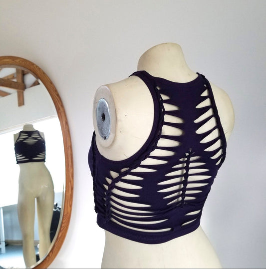 Sacred Heart Braided Crop Tank Top __etsy:2206726888
