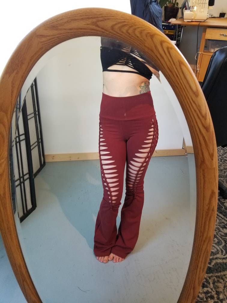 Foxy Flares Yoga Pants Foldover pants, ripped pants, gift for her