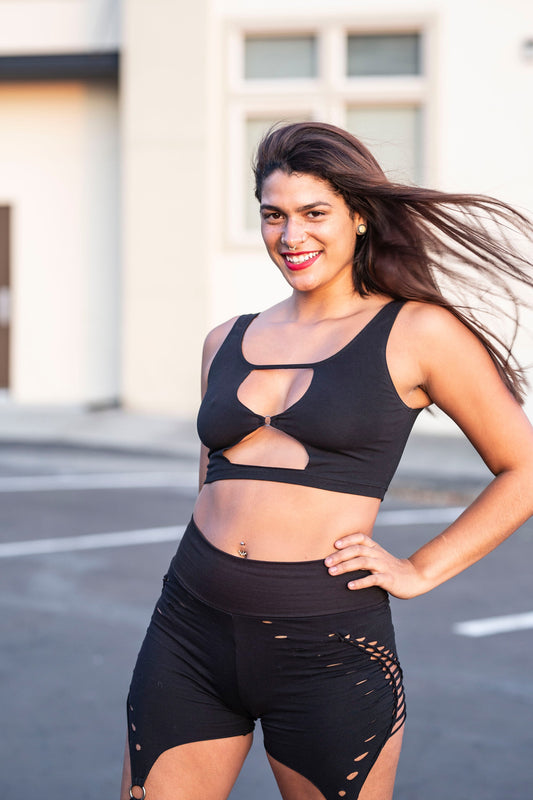 Thrive Crop Top, Strappy Yoga Tank Top __etsy:2544671690