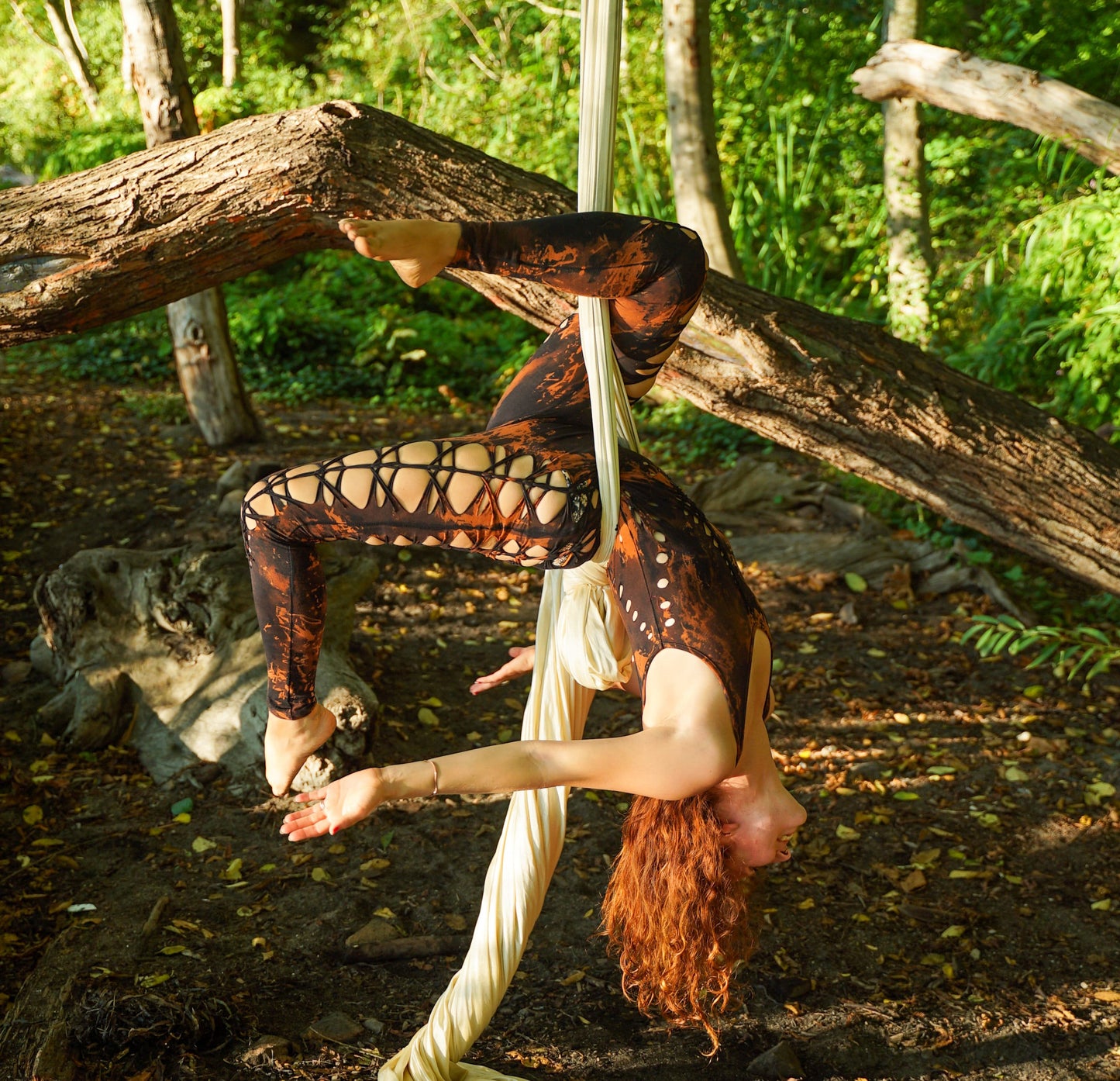 Wild Fire Braided Bodysuit Catsuit festival fire performer