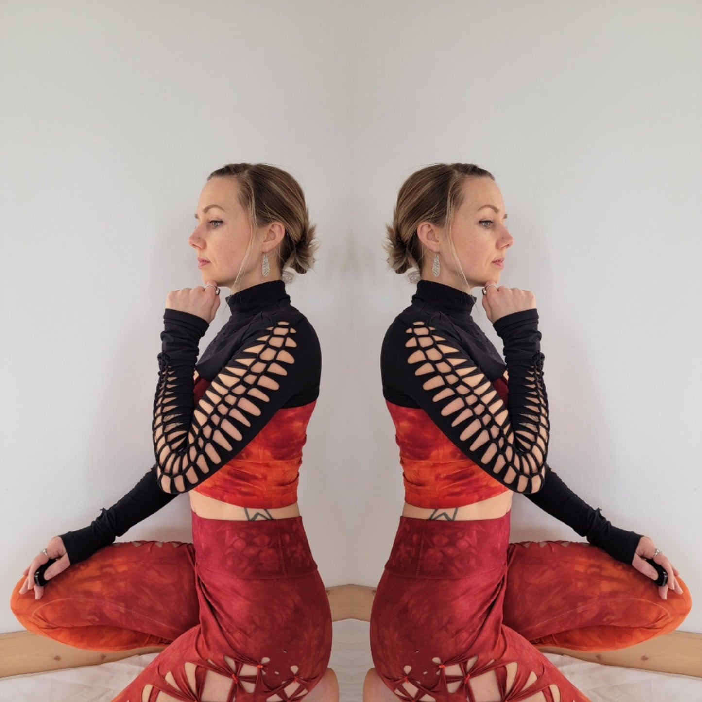 Reveal II Turtle Neck Shrug Braided Shirt/Festival//Yoga//Boho