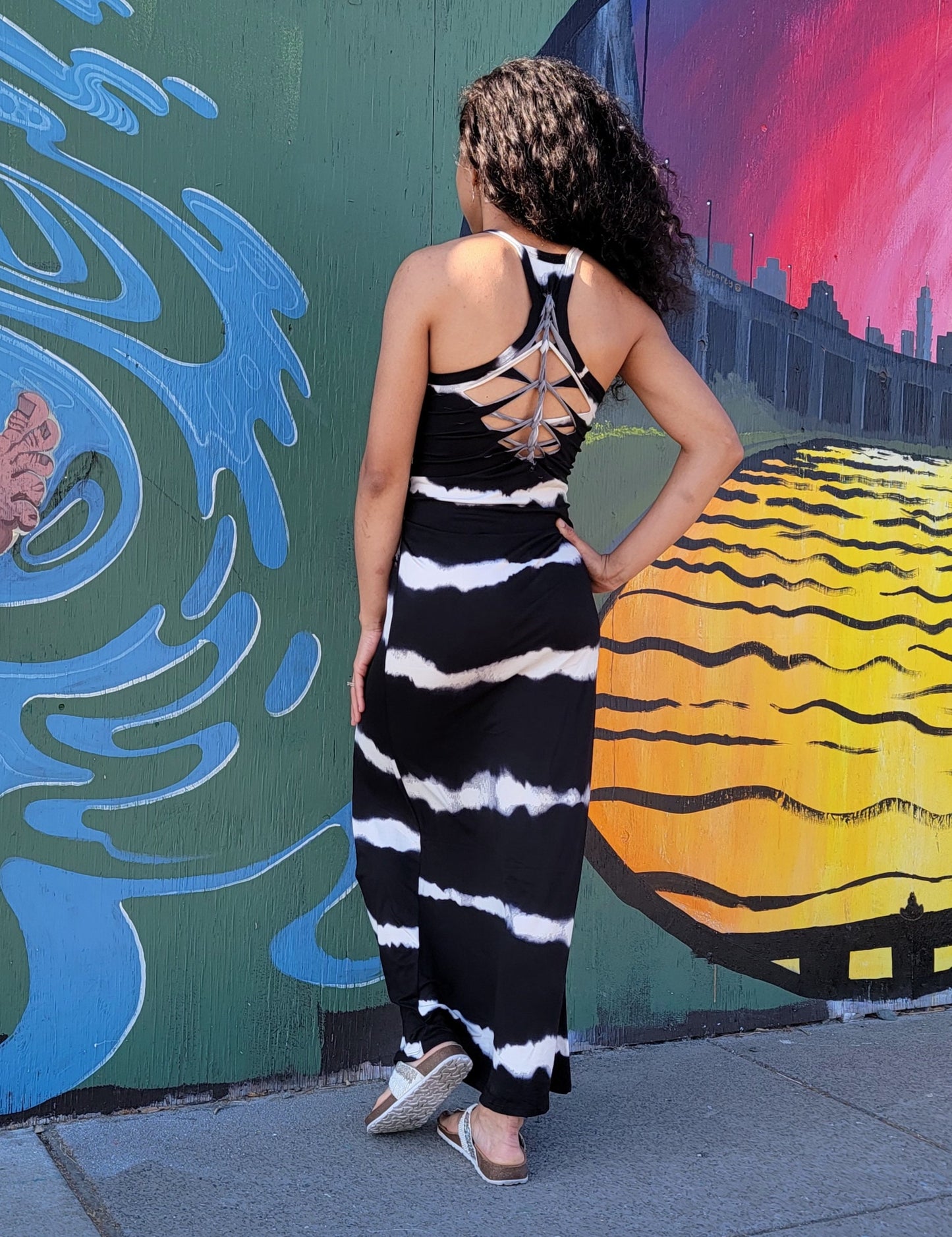 Sundra Slit Dress, women's dress, Open back dress, gift for her, party dress
