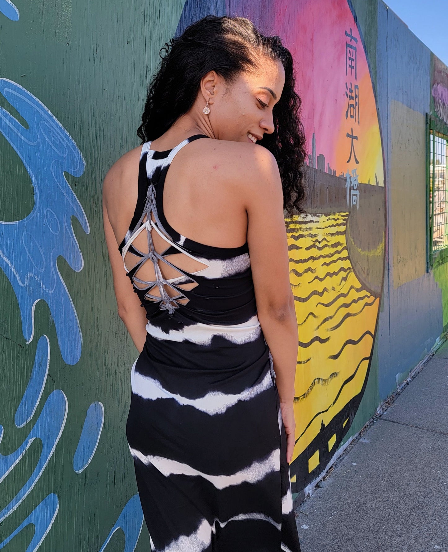 Sundra Slit Dress, women's dress, Open back dress, gift for her, party dress