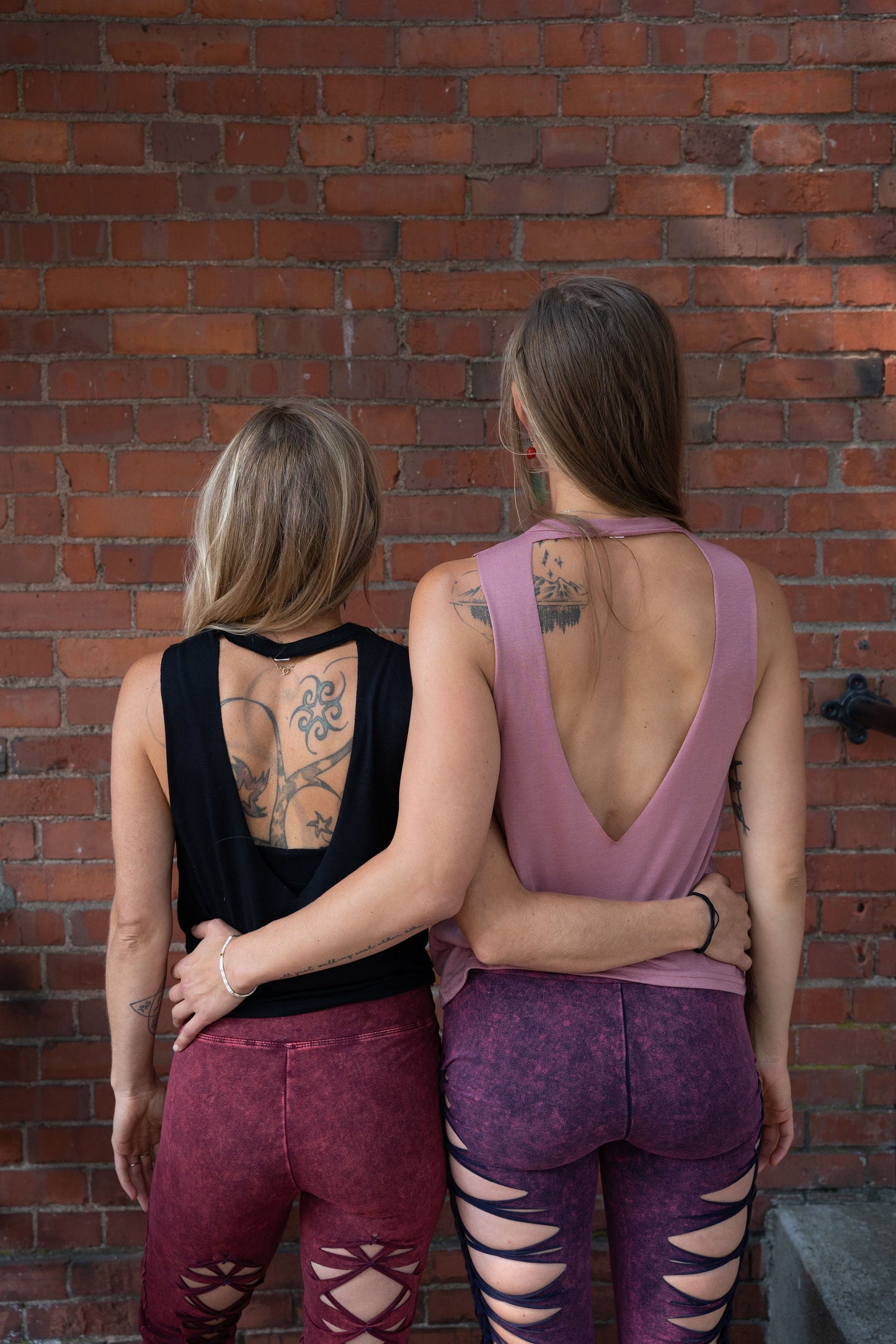 Key Hole Flowy Braided Racerback Tank