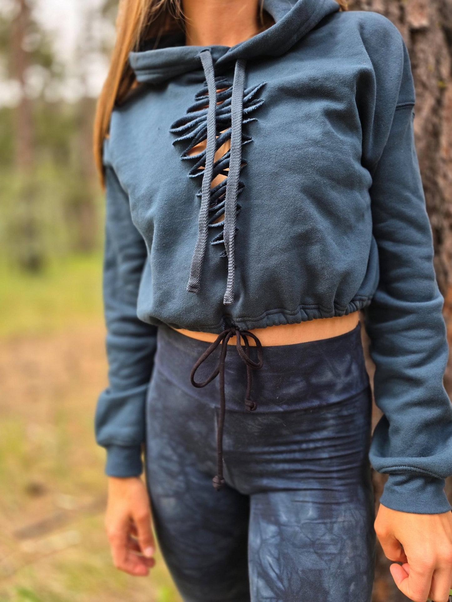 Tied Crop Hoodie womens hoodie, graphic hoodie