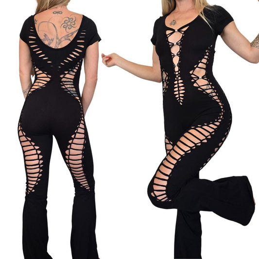 Iris Tee Flare jumpsuit Bodysuit/catsuit Cosmic Vixen festival fire performer