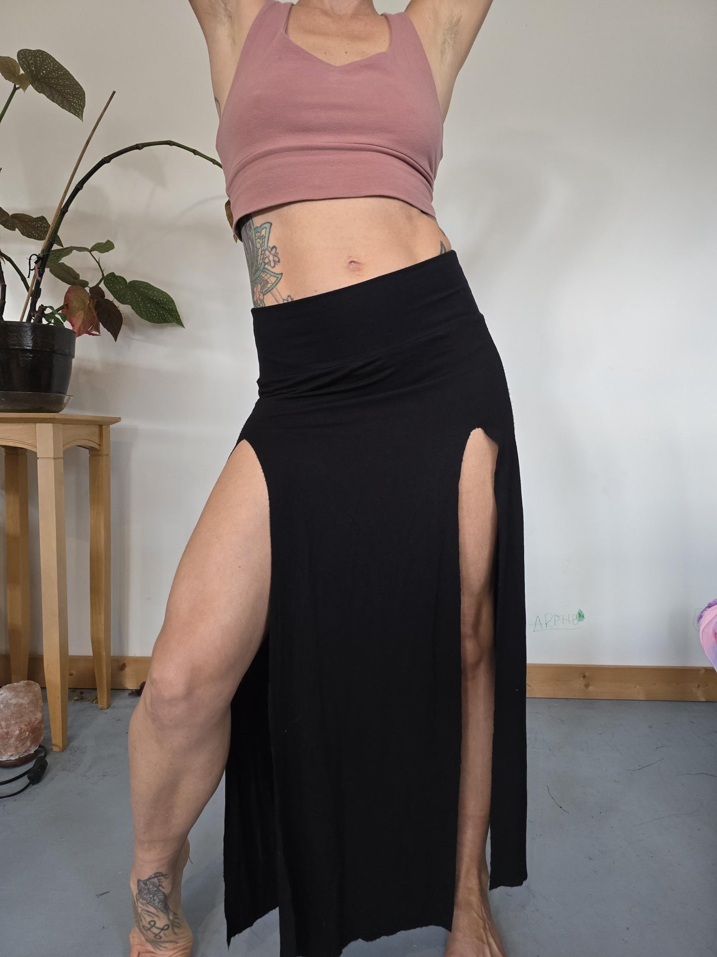 Bamboo Slit Skirt, festival clothing
