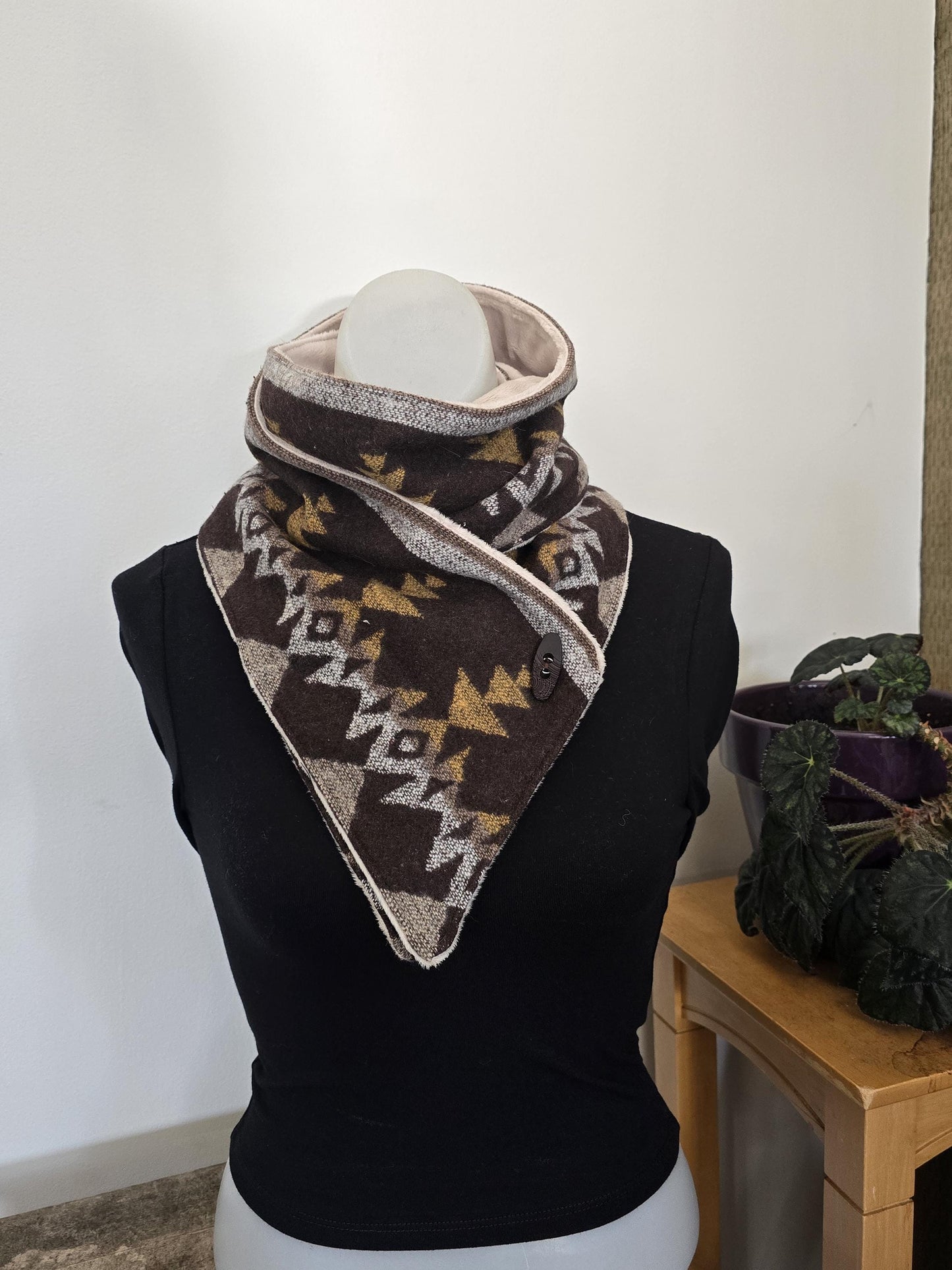Golden brown Southwest Adventure Scarf unisex scarf, gift for her, wrap scarf
