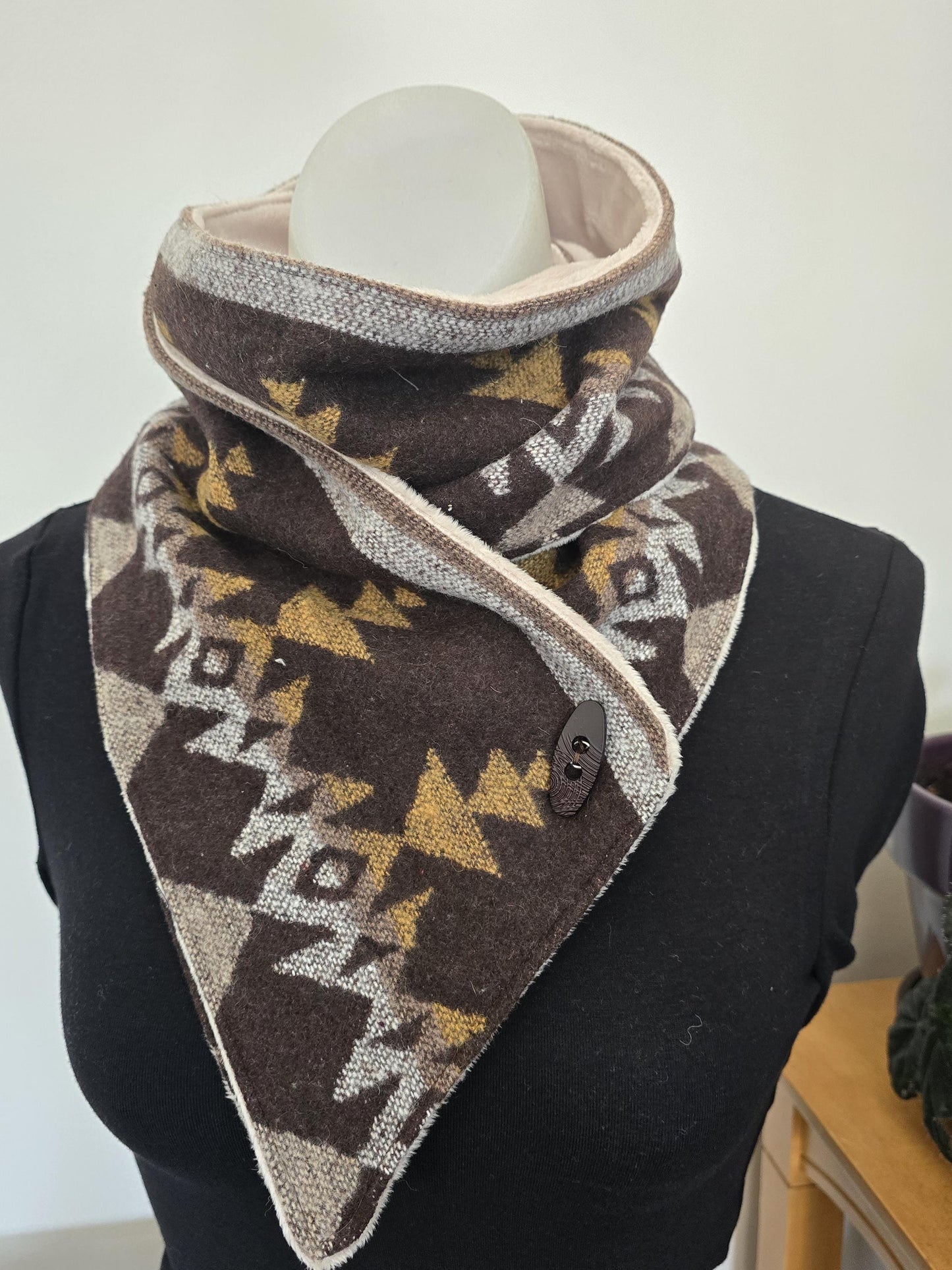 Golden brown Southwest Adventure Scarf unisex scarf, gift for her, wrap scarf