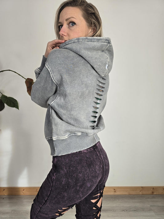 Sliced Mineral Wash womens hoodie, LIMITED STOCK, Limited edition