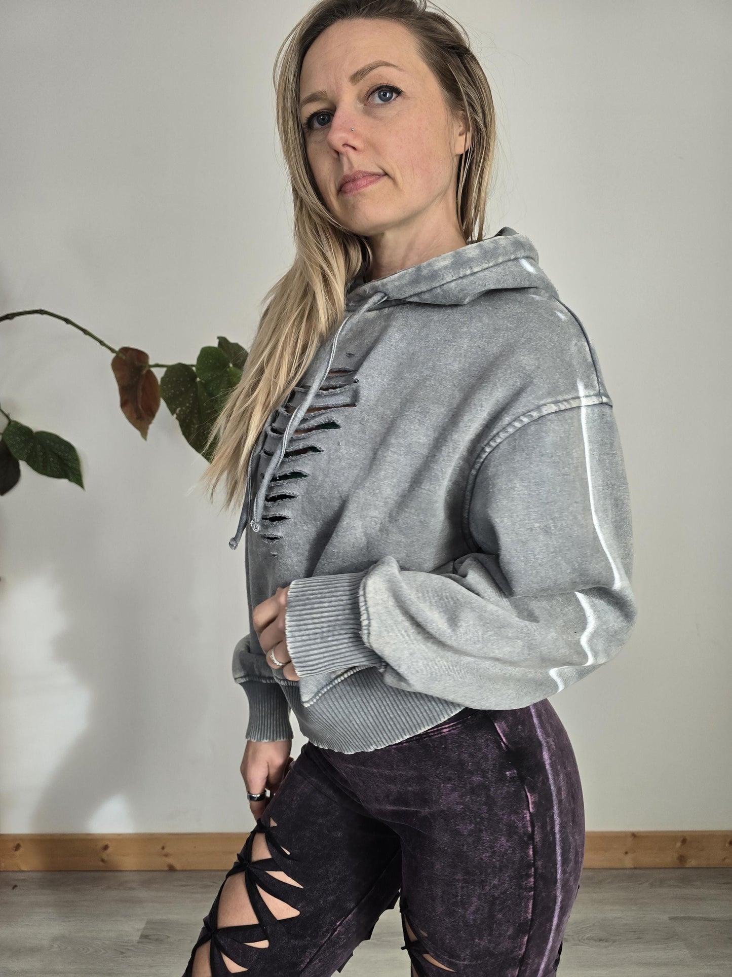 Sliced Mineral Wash womens hoodie, LIMITED STOCK, Limited edition