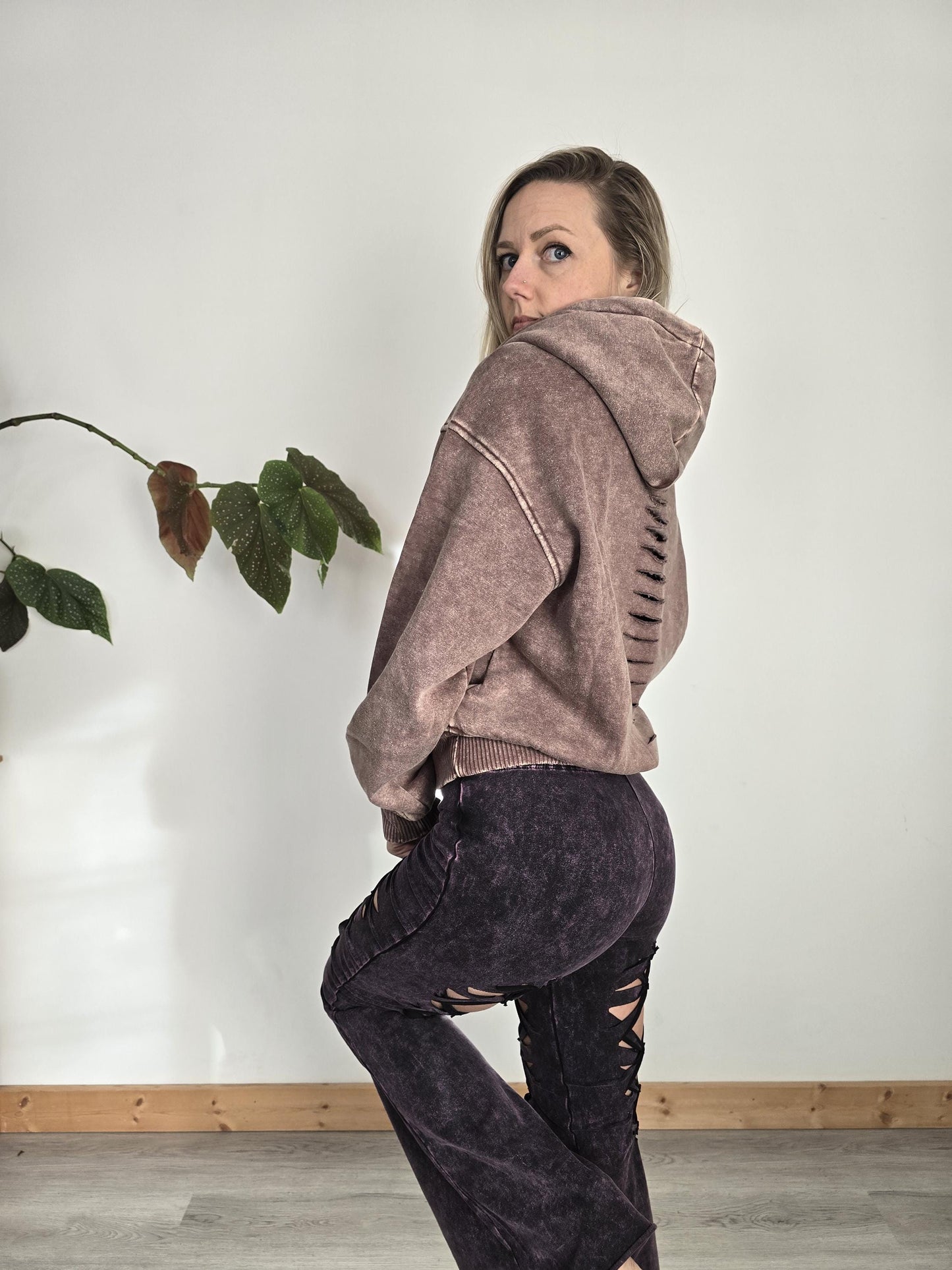 Sliced Mineral Wash womens hoodie, LIMITED STOCK, Limited edition