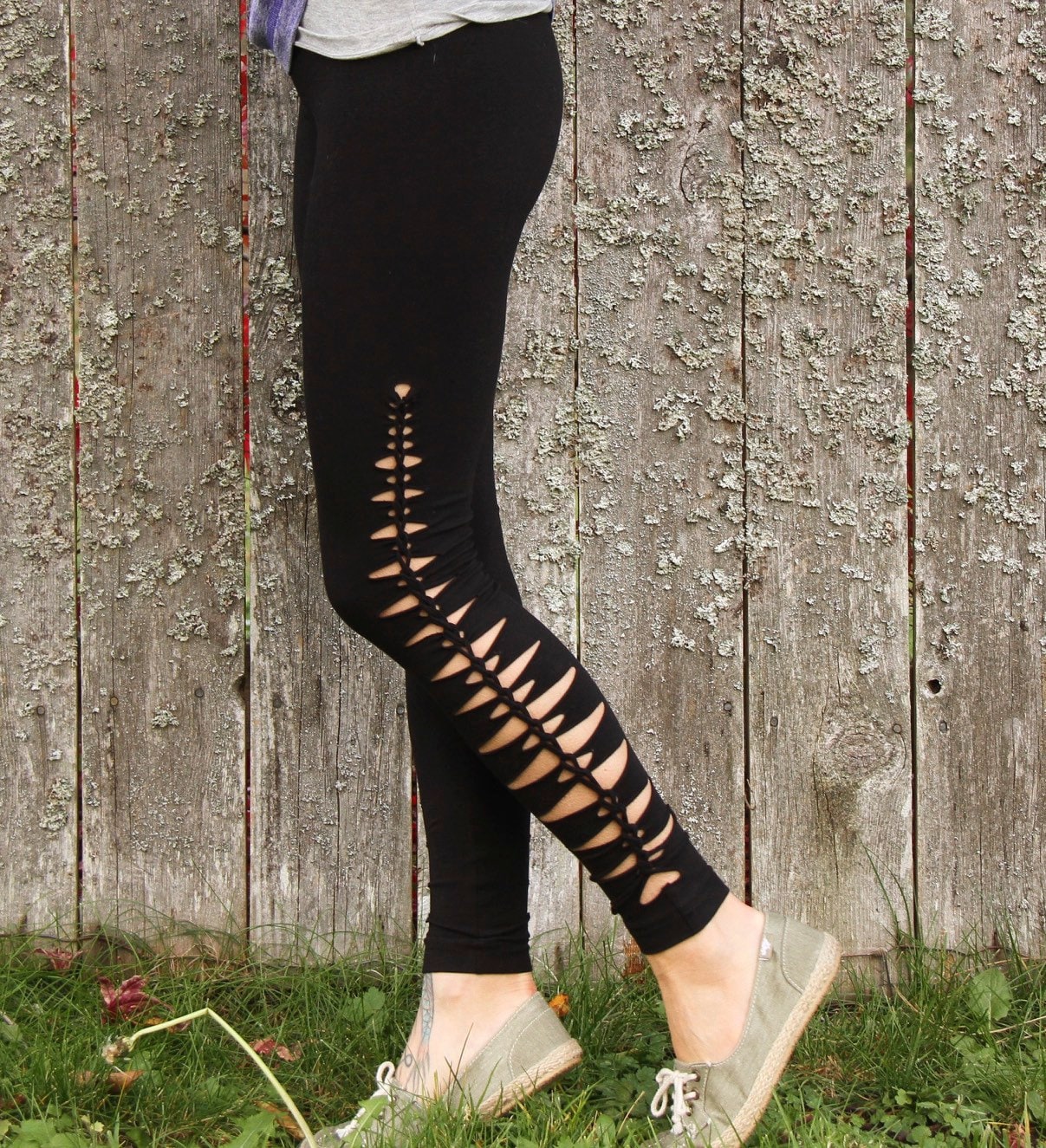 Yoga leggings Braided Leggings Wild Fern