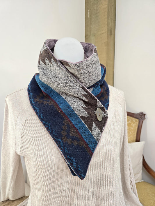 Blue Ridge and Stone Southwest Adventure Snap Scarf