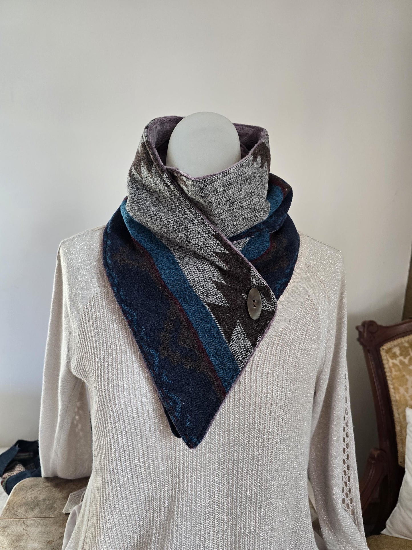 Blue Ridge and Stone Southwest Adventure Snap Scarf