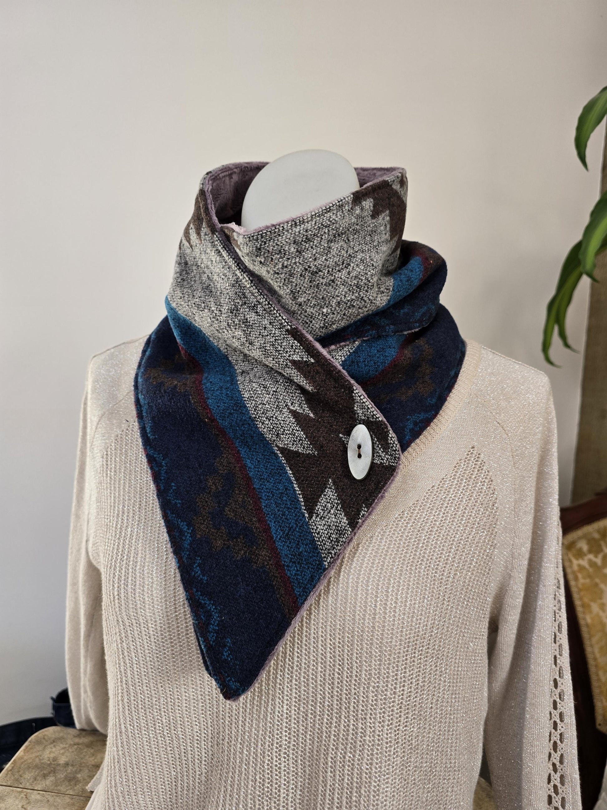 Blue Ridge and Stone Southwest Adventure Snap Scarf