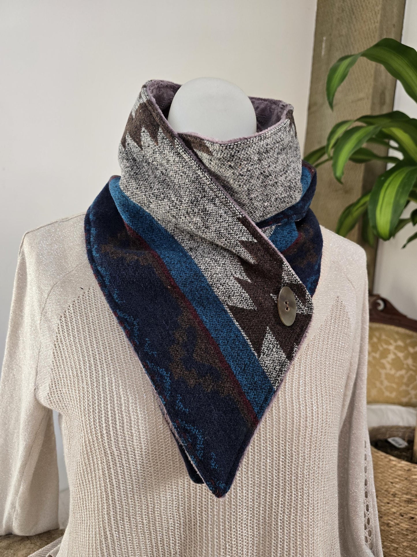 Blue Ridge and Stone Southwest Adventure Snap Scarf