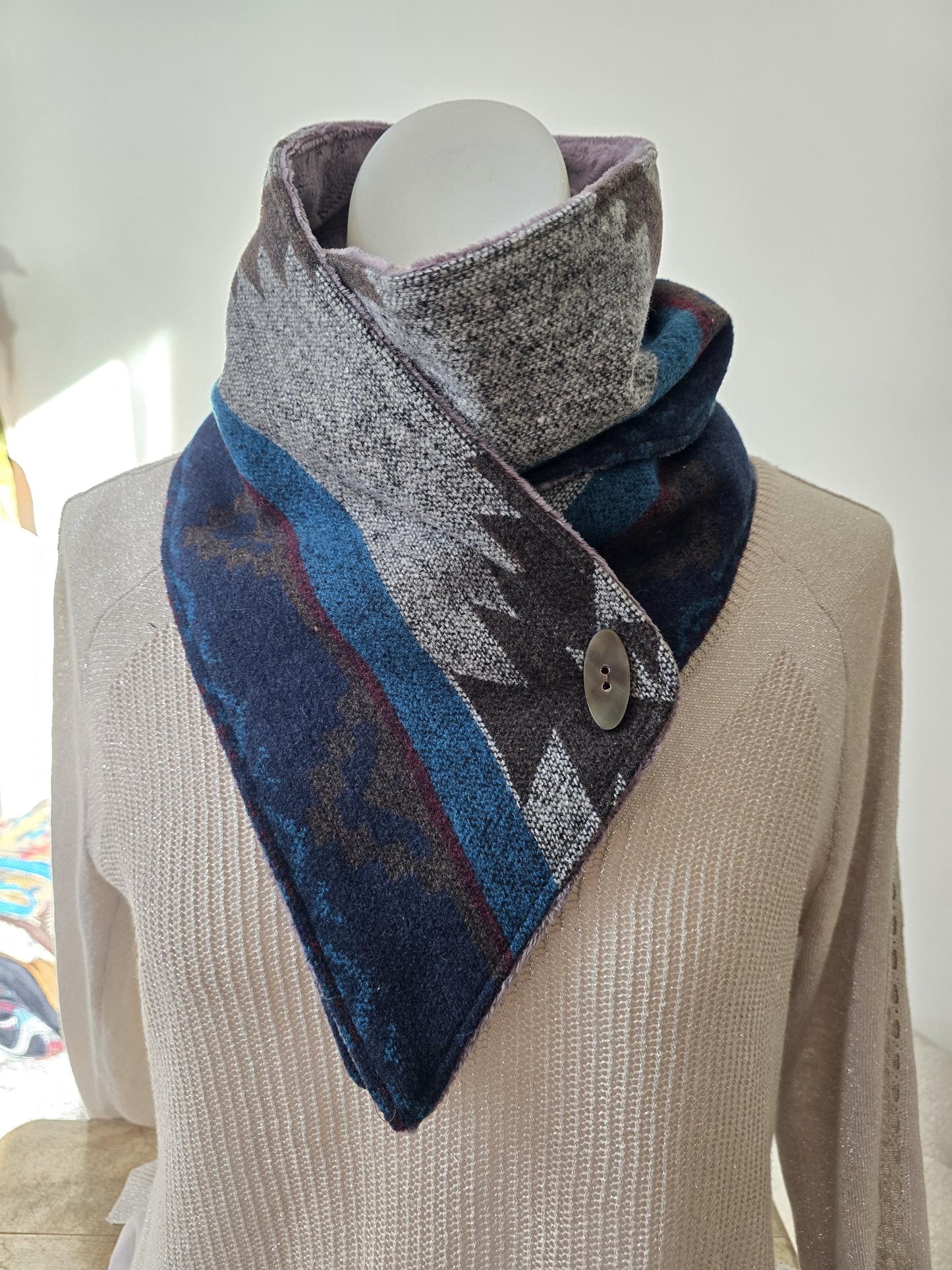 Blue Ridge and Stone Southwest Adventure Snap Scarf