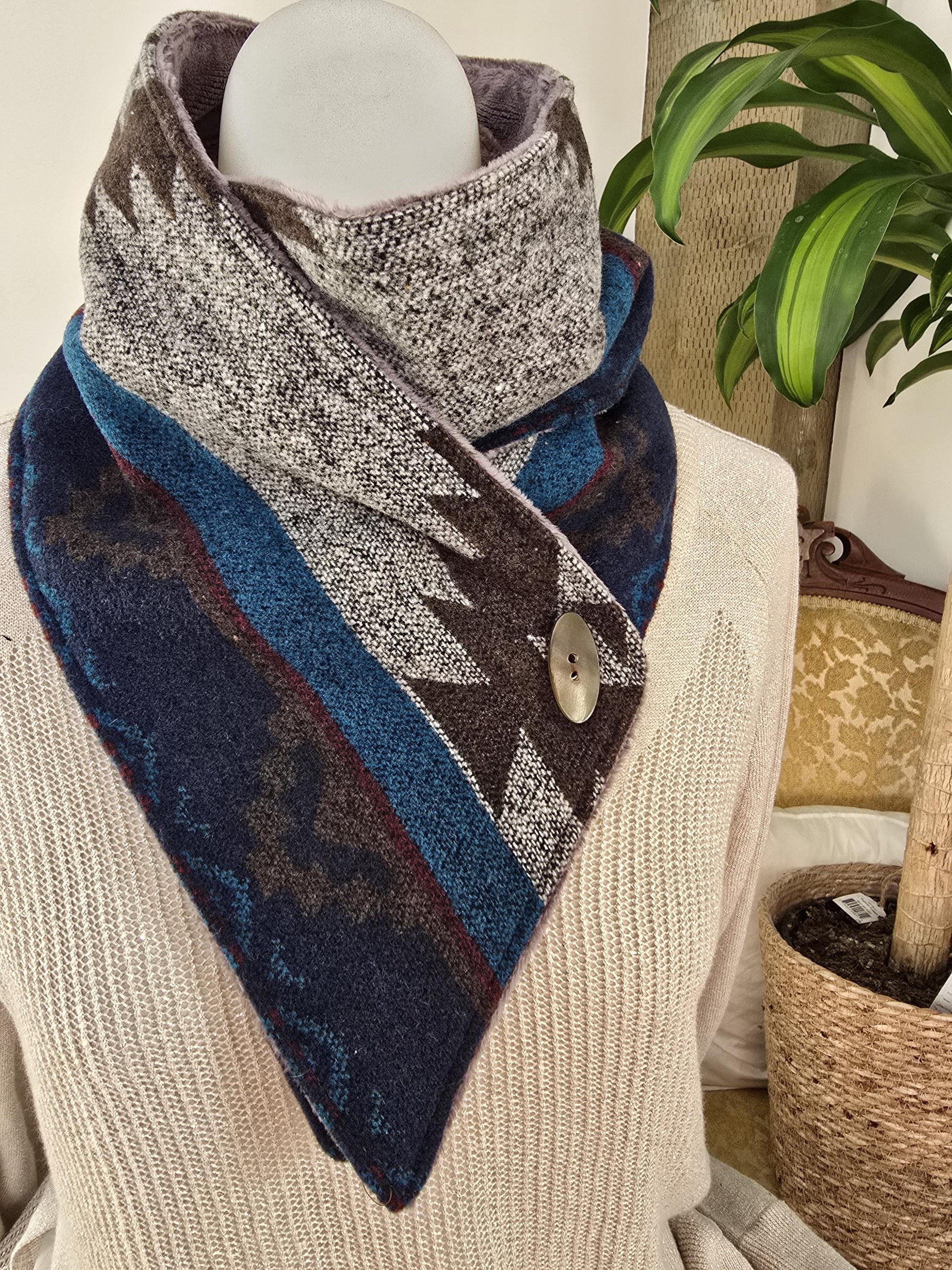Blue Ridge and Stone Southwest Adventure Snap Scarf