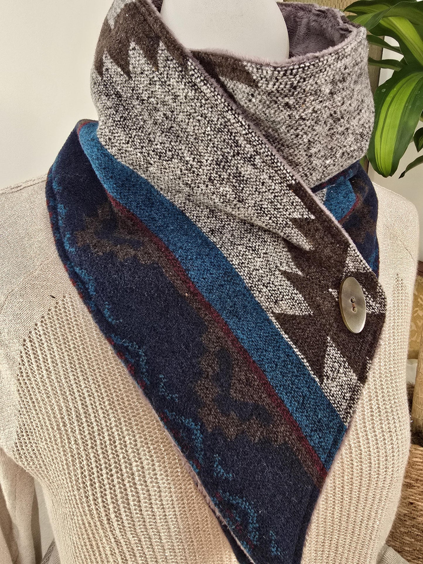Blue Ridge and Stone Southwest Adventure Snap Scarf
