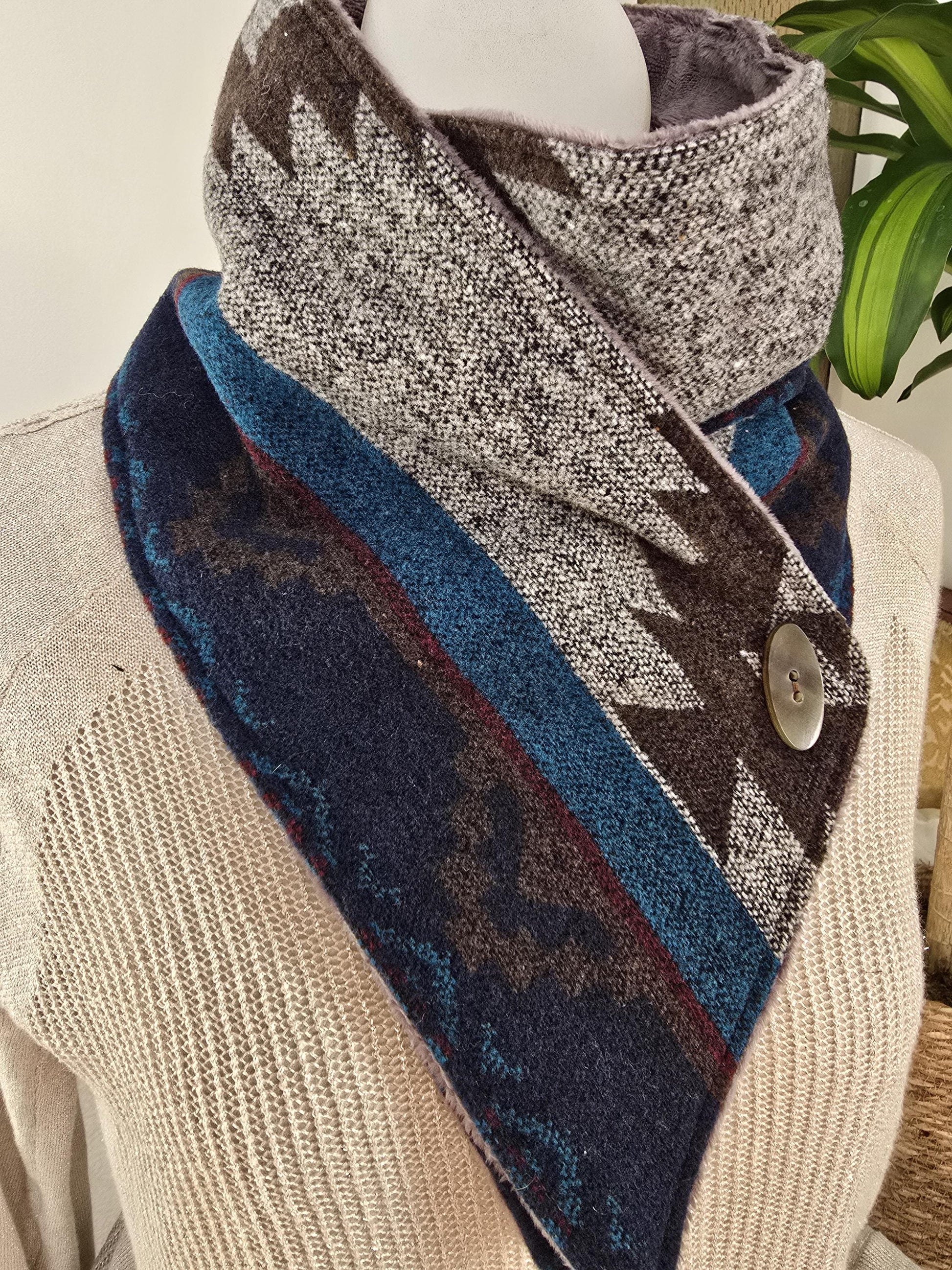 Blue Ridge and Stone Southwest Adventure Snap Scarf