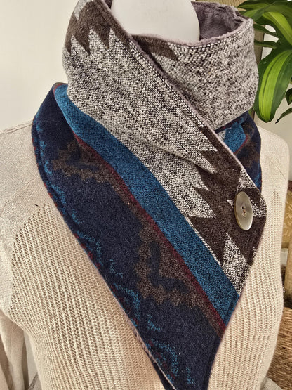 Blue Ridge and Stone Southwest Adventure Snap Scarf