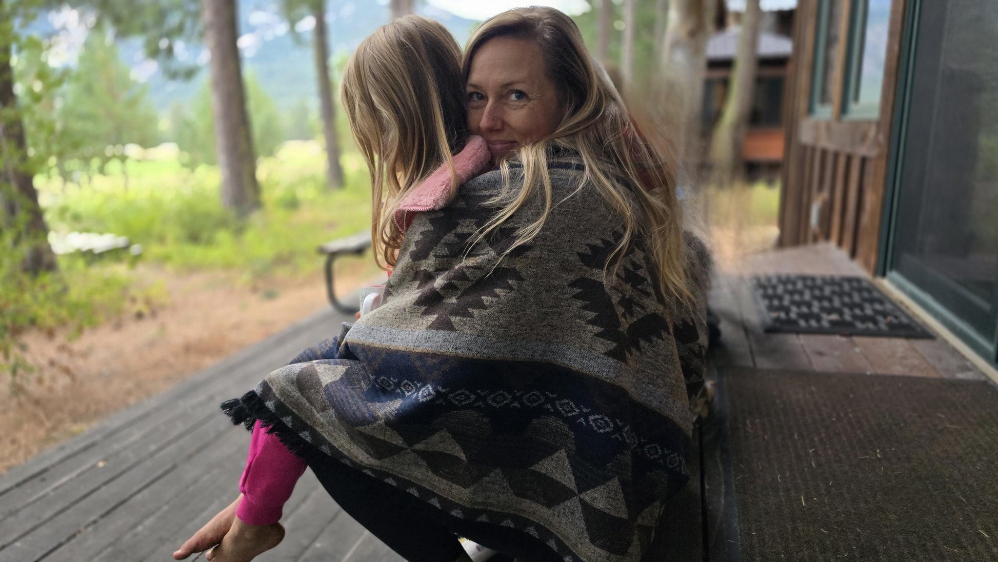 Southwest Inspired Brown Wool Throw Blanket