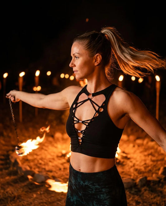 Lucid Braided Crop Tank Top, crop tank, festival shirt, pole dance, slit weave, hoop fashion