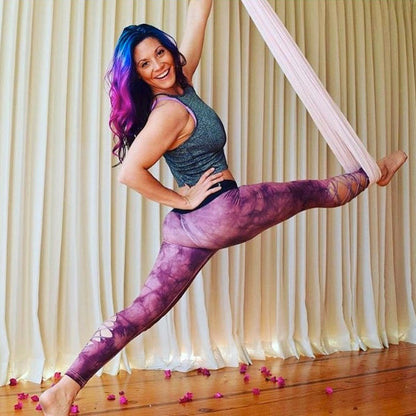 Hand Dyed leggings, Rose Brown