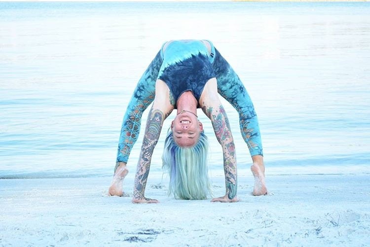 BLACK TEAL Crop Braided Tank Top Hand dyed