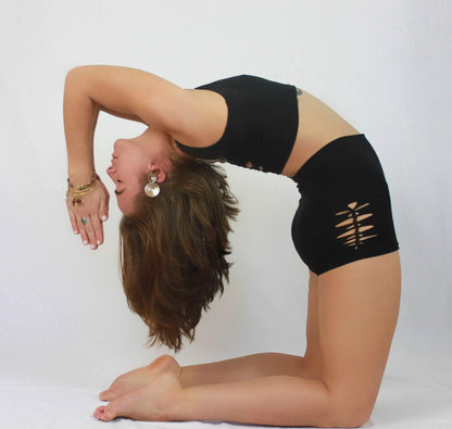Braided FERN Shorts, Yoga shorts, Festival, Dance __etsy:1339414244