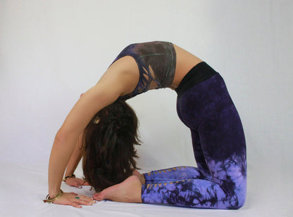 Yoga Leggings Lavender Fields Hand Dyed Ombre /Festival//dance