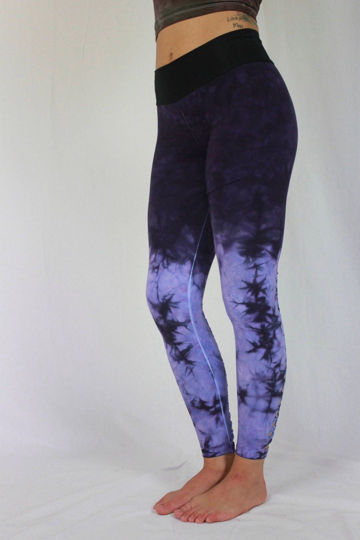 Yoga Leggings Lavender Fields Hand Dyed Ombre /Festival//dance