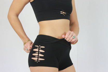 Braided FERN Shorts, Yoga shorts, Festival, Dance __etsy:1386688767
