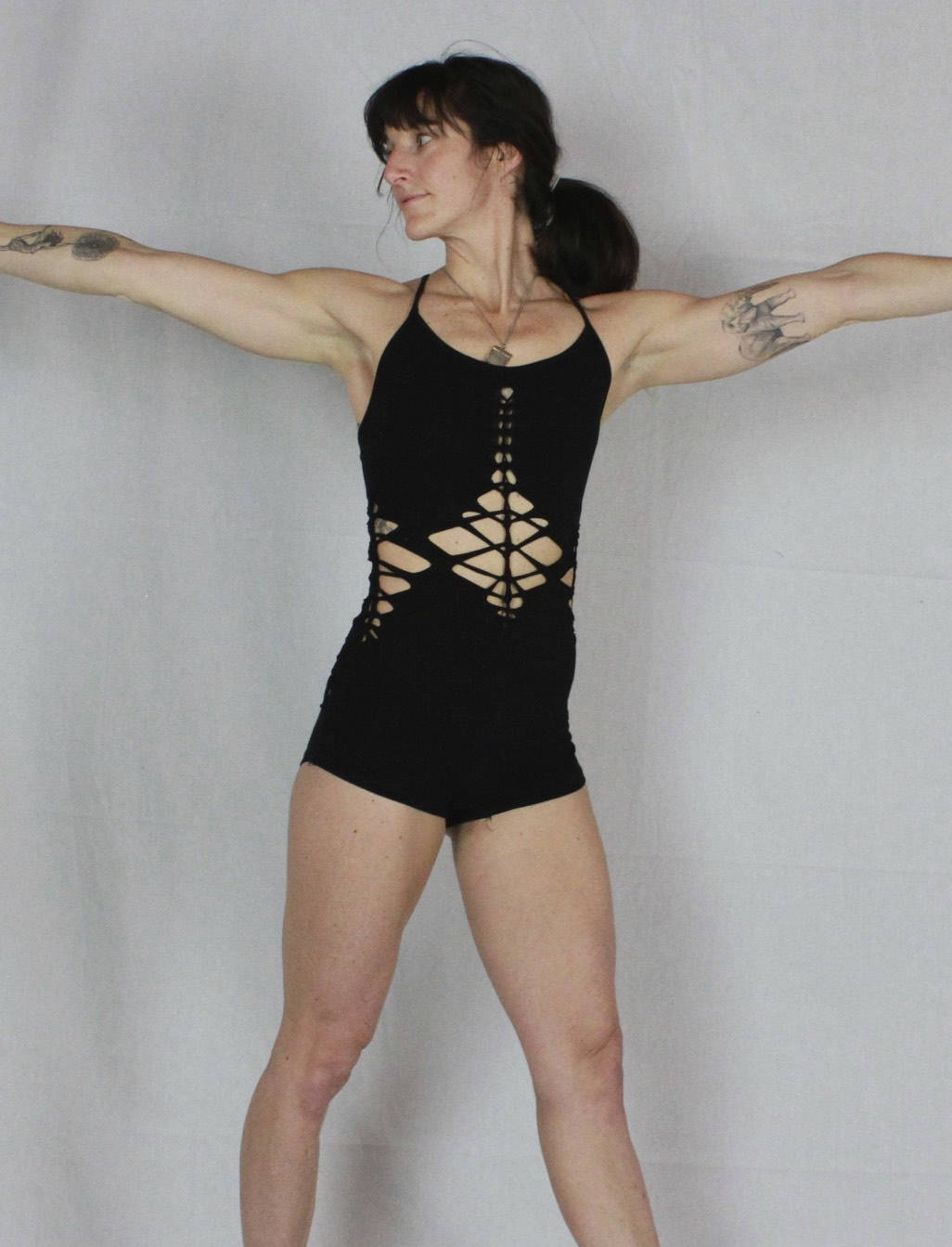 Braided Bodysuit Mini Romper