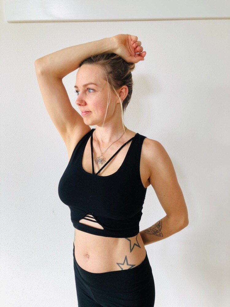Lotus Top, Strappy Yoga Tank Top __etsy:1657444850