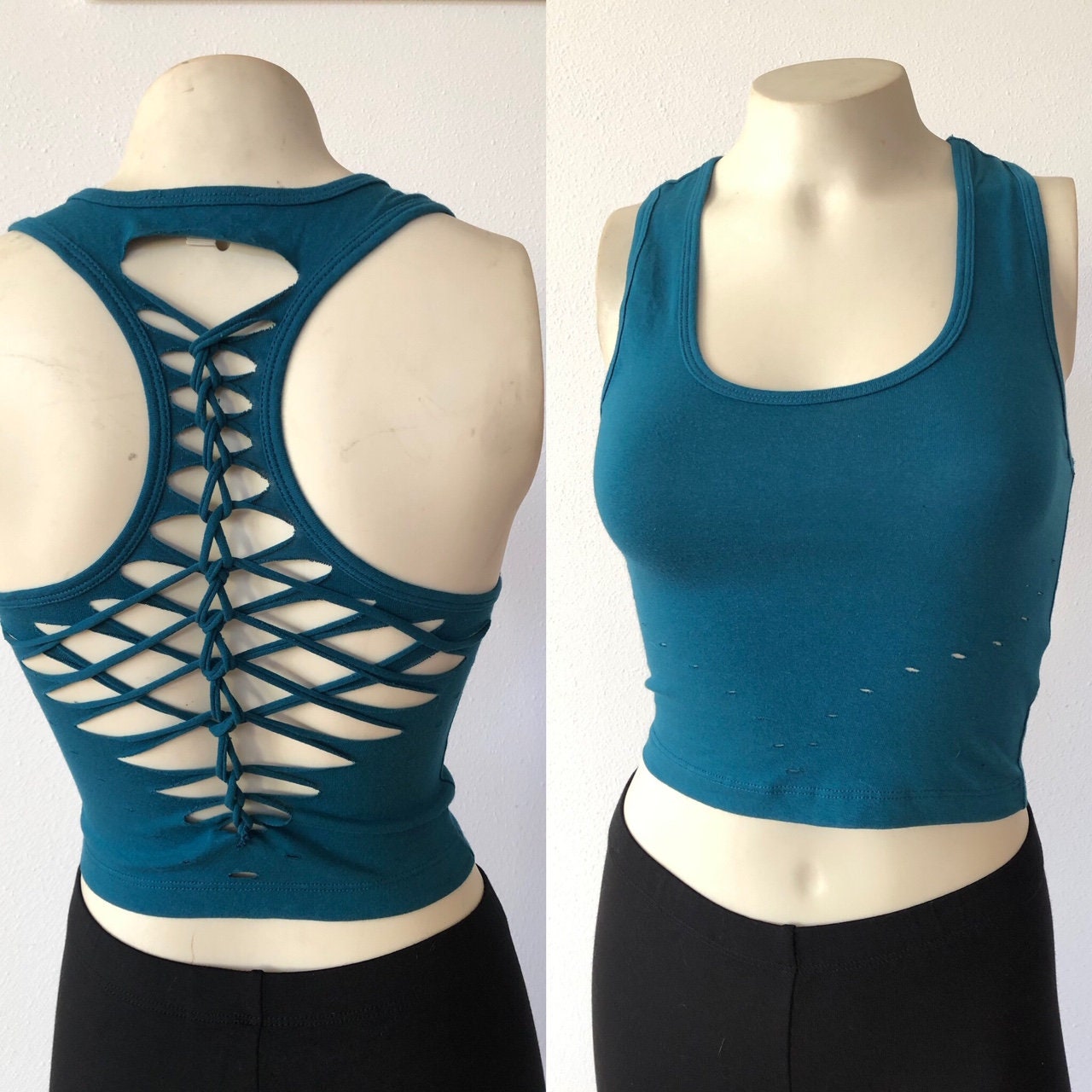 Racerback Yoga crop Tank Top, open back, dance, festival, gift for her, sexy crop