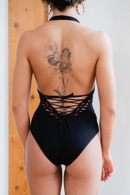 Mantra Braided bodysuit Yoga, Festival, dance, pole, hoop fashion, slit weave