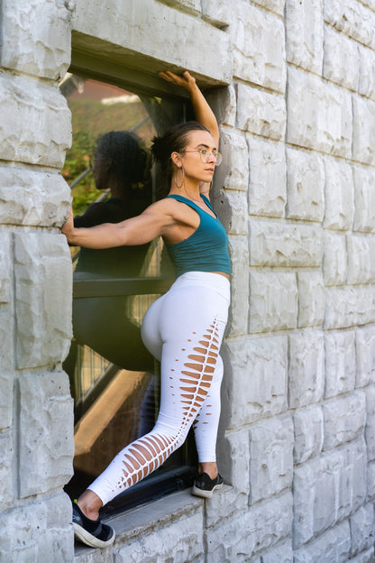 SET Shiva Braided Yoga Leggings and Top SET __etsy:1958598069
