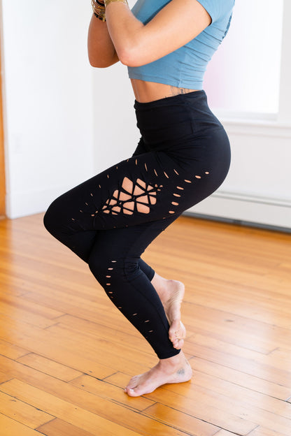 Pixie Dust Braided High Waist Yoga Leggings gift for her festival leggings