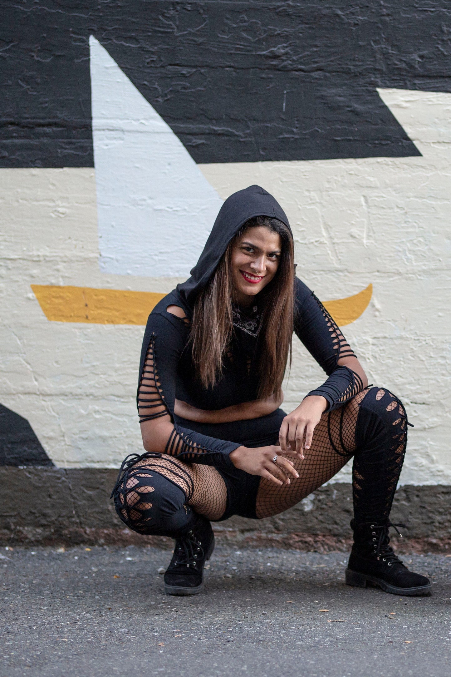 Haven Hooded Long Sleeved Crop Top Braided Shirt/Festival//Yoga//Boho __etsy:2589785425