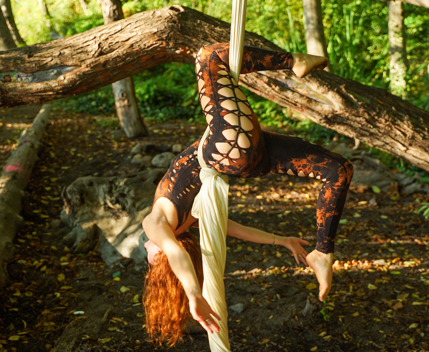 Wild Fire Braided Bodysuit Catsuit festival fire performer __etsy:3375563459