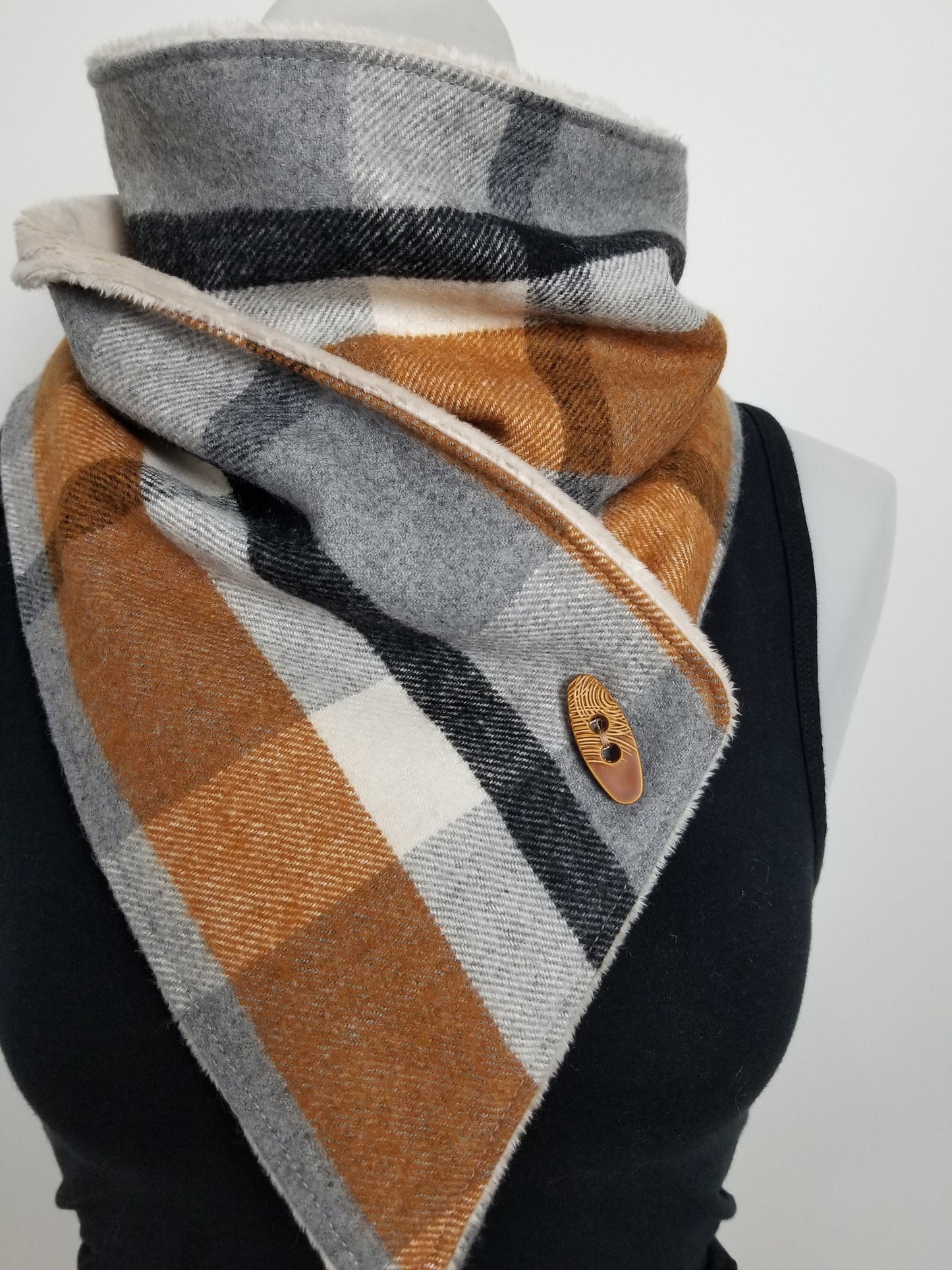 Plaid Adventure Scarf unisex scarf, gift for her, wrap scarf