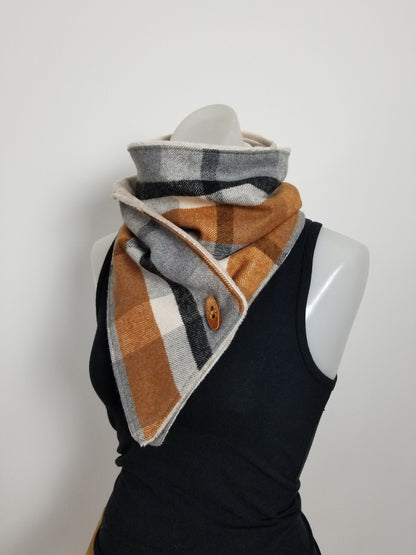 Plaid Adventure Scarf unisex scarf, gift for her, wrap scarf