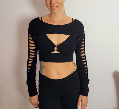 Pixie Long Sleeved Shrug Braided Shirt/Festival//Yoga//Boho