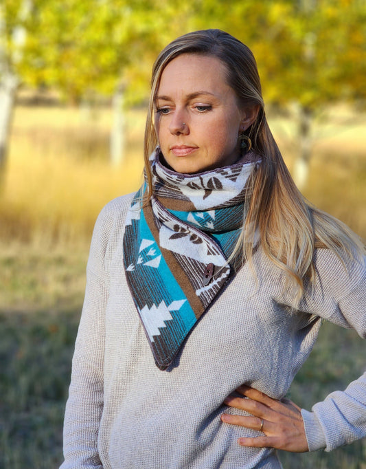 Earthy Southwest Adventure Scarf unisex scarf, gift for her, wrap scarf